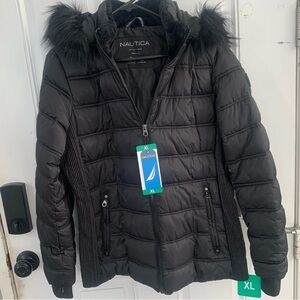 NAUTICA HOODIE XL Black Puffer Jacket